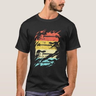 Vintage-Gitarre für Männer Frauen Musikband Gitarr T-Shirt