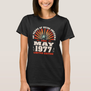 Vintage Gitarre Geboren Mai 1977 46. Geburtstag T-Shirt