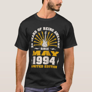 Vintage Gitarre Geboren Mai 1994 29. Geburtstag T-Shirt