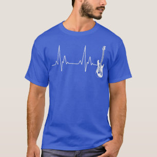 Vintage-Gitarre Grafik für Männer Gitarre Herzschl T-Shirt
