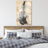 Vintage Gitarre Leinwanddruck (Insitu (Schlafzimmer))