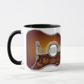 Vintage Gitarre mit Blatt-Musik - Tasse (Links)
