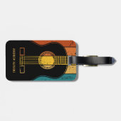 Vintage Gitarre personalisiert Gepäckanhänger (Rückseite horizontal)
