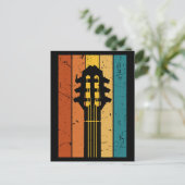 Vintage Gitarre Postkarte (Stehend Vorderseite)