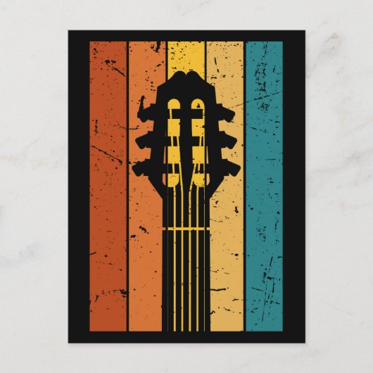 Vintage Gitarre Postkarte (Vorderseite)