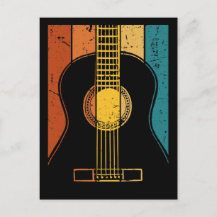 Vintage Gitarre Postkarte