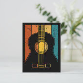 Vintage Gitarre Postkarte (Stehend Vorderseite)