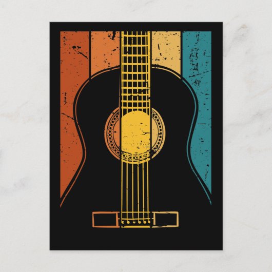 Vintage Gitarre Postkarte (Vorderseite)