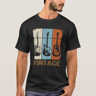 Vintage Gitarre Retro Akustikgitarre E-Gitarre T-Shirt