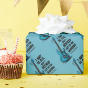 Vintage Gitarre Retro Rock Legend Nostalgische Mus Geschenkpapier