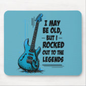 Vintage Gitarre Retro Rock Legend Nostalgische Mus Mousepad (Vorne)