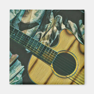 Vintage-Gitarre zum Geburtstagsgeschenk Magnet
