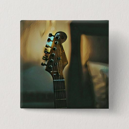 Vintage Gitarrengeschenke Button (Vorderseite)