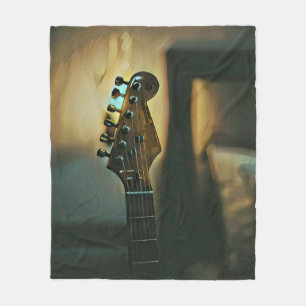 Vintage Gitarrengeschenke Fleecedecke