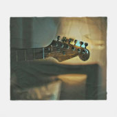 Vintage Gitarrengeschenke Fleecedecke (Vorderseite (Horizontal))