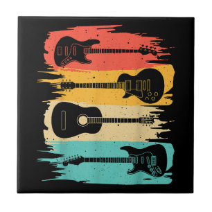 Vintage Gitarrengeschenke für Men Women Music Band Fliese