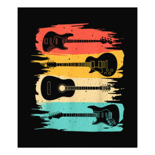 Vintage Gitarrengeschenke für Men Women Music Band Fotodruck