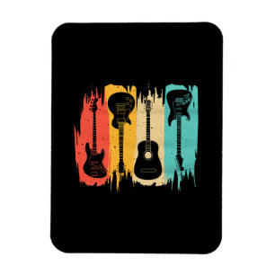 Vintage Gitarrengeschenke für Men Women Music Band Magnet