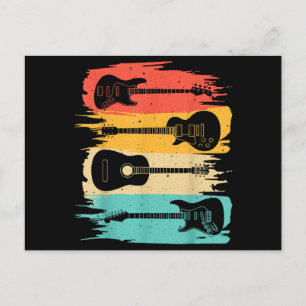 Vintage Gitarrengeschenke für Men Women Music Band Postkarte