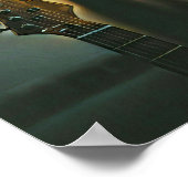 Vintage Gitarrengeschenke Poster (Ecke)