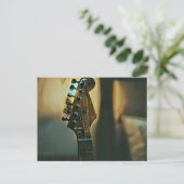 Vintage Gitarrengeschenke Postkarte (Stehend Vorderseite)