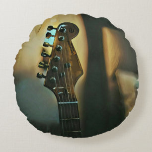 Vintage Gitarrengeschenke Rundes Kissen