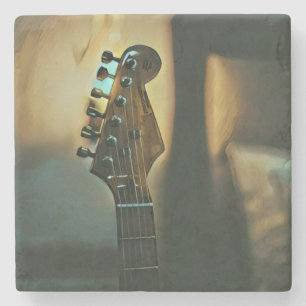 Vintage Gitarrengeschenke Steinuntersetzer