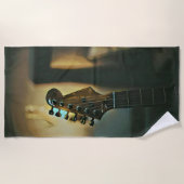 Vintage Gitarrengeschenke Strandtuch (Vorderseite)