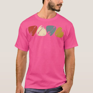 Vintage-Gitarrenplektrum Retro-Gitarristen Bassist T-Shirt