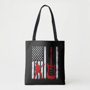 Vintage-Gitarrist Amerikanische USA-Flagge Gitarre Tasche