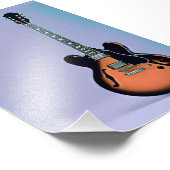Vintage Gitarrist Fotodruck (Ecke)