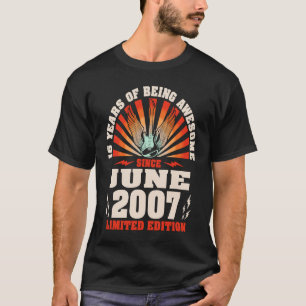 Vintage Gitarrist Gitarre Geboren Juni 2007 16. Ge T-Shirt