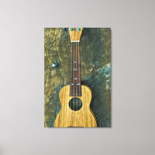 Vintage Gitarrist Leinwanddruck (Vorderseite)