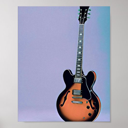 Vintage Gitarrist Poster (Vorne)