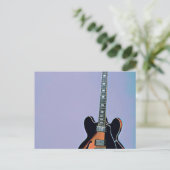 Vintage Gitarrist Postkarte (Stehend Vorderseite)