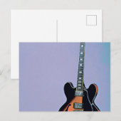 Vintage Gitarrist Postkarte (Vorne/Hinten)