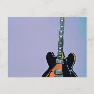 Vintage Gitarrist Postkarte