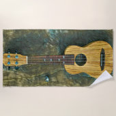 Vintage Gitarrist Strandtuch (Vorderseite)