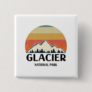 Vintage Glacier-Nationalpark Button