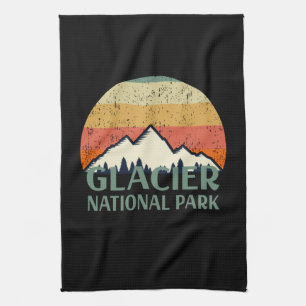 Vintage Glacier-Nationalpark Geschirrtuch