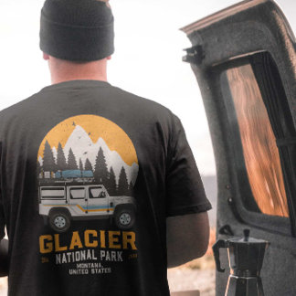 Vintage Glacier-Nationalpark-Rundreise Montana T-Shirt
