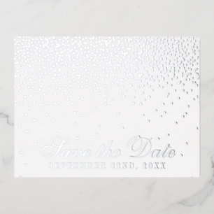 Vintage Glam Konfetti Hochzeit Save The Date Echt Folie Einladungspostkarte