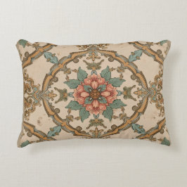Vintage Glam, Ornament Gold Khaki Türkis Rosa, Dekokissen