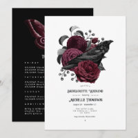 Vintage Glamour Burgunderrot Florales Gothic Jungg