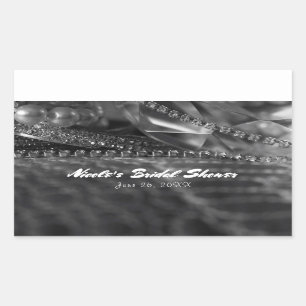 Vintage Glamour Diamanten und Perlen Elegantes Ges Rechteckiger Aufkleber