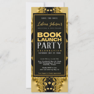 Vintage Glamour Fraktal-Spitze Buchlaunch Einladung