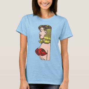 Vintage-Glamour-Girl, blonde Bombe im Bikini T-Shirt