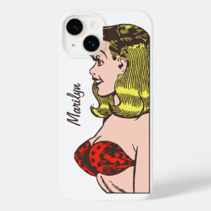 Vintage Glamour Girl, blonde Bombe in Bikini Case-Mate iPhone 14 Hülle