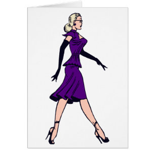 Vintage Glamour Girl, Retro Blond Sekretärin