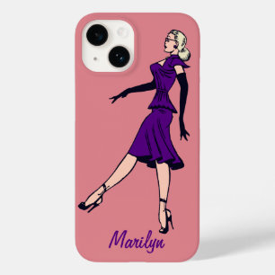 Vintage Glamour Girl, Retro Blond Sekretärin Case-Mate iPhone Hülle